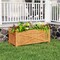 Elevated Fir Wood Raised Garden Bed with Drainage Holes Large Planting Area for Flowers and Herbs